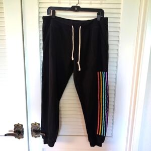 Instant Message Women's Sweatpants with Multicolor Stripes XL